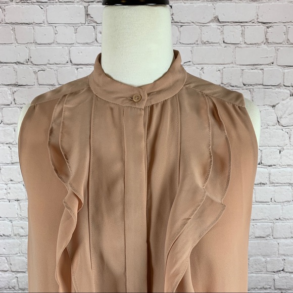 ANN TAYLOR :: Ruffled Shell Soft Cameo Size M - Picture 4 of 8